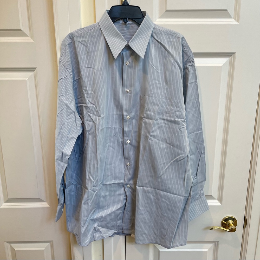 Zanella Men’s Gray Stripe Button Down Shirt